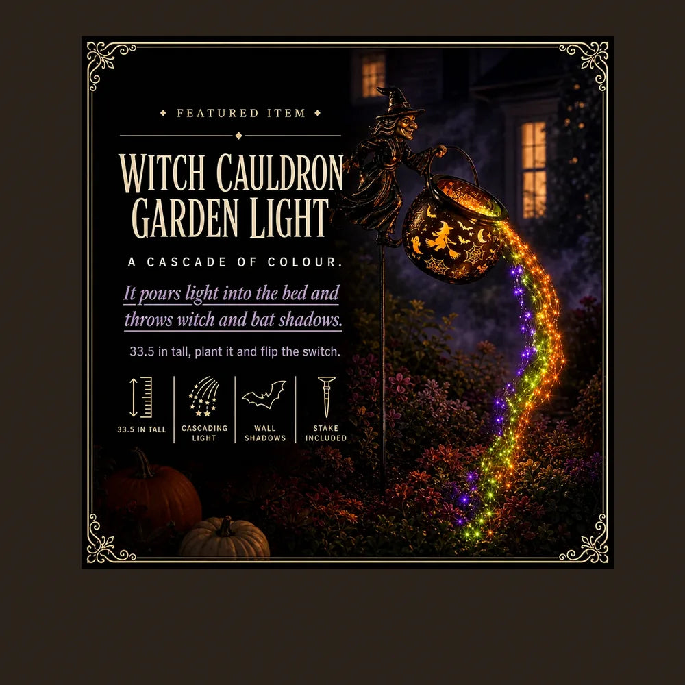 Witch & Cauldron Glow Stake, photo 1