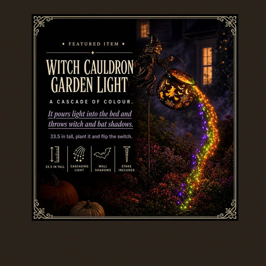 Witch & Cauldron Glow Stake, photo 1